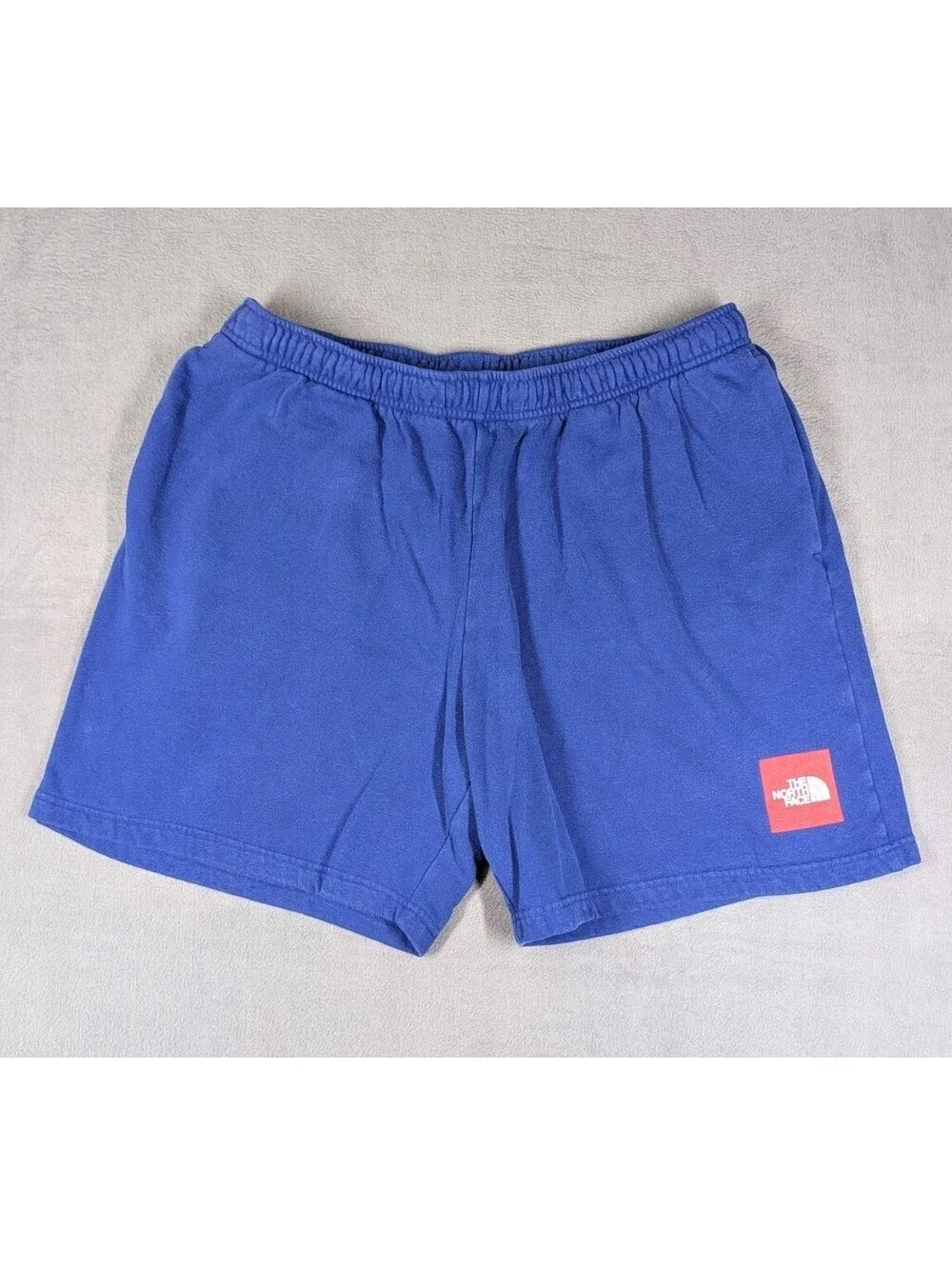 The North Face Mens XXL Blue Fleece Sweat Shorts Box Logo Lounge Casual